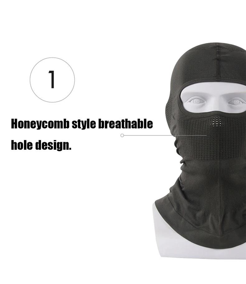 Product Introduction of Mặt Nạ Toàn Mặt Chiến Thuật, Độ Đàn Hồi Cao, Thoáng Khí, Mặt Nạ Balaclava, Thích Hợp Để Đạp Xe, Trượt Tuyết Thể Thao Ngoài Trời, Đi Xe Máy, Khăn Quàng Cổ, Mũ Bảo Hiểm, Mũ Bên Trong Che Mặt Sport 9