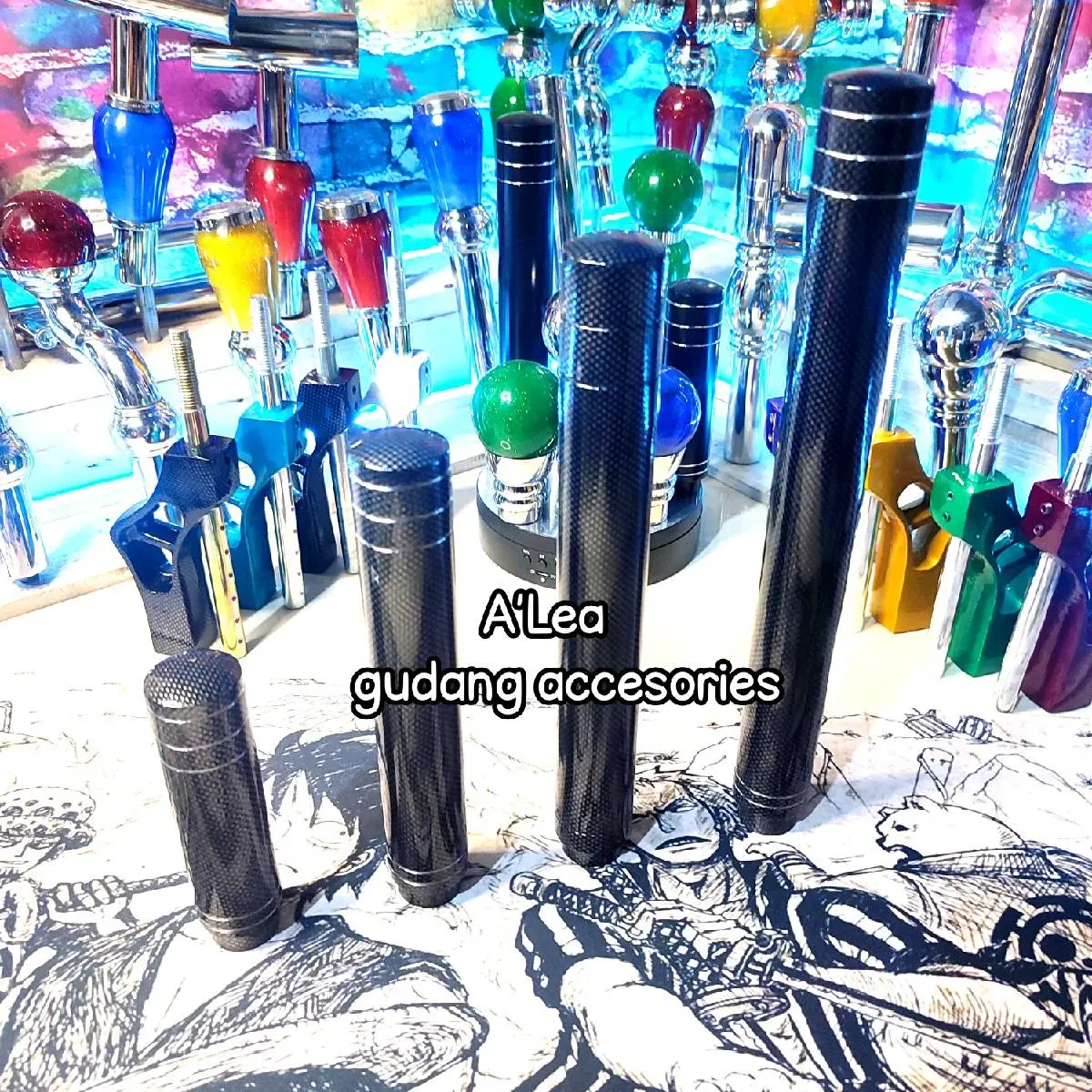 Extender Gear Shift Knob Mobil Manual Truk Dapat Diatur Untuk Mobil tuas kepala knop knob tiang stik gigi tuas persneling Mobil Baut