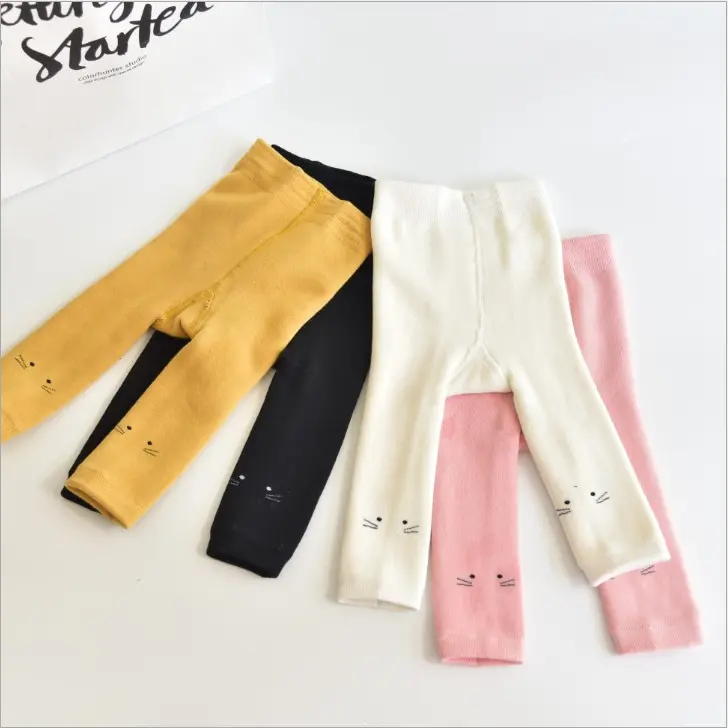 Quần Tất Bé Gái, Quần Legging Len Xù HÌNH MÈO Dày Dặn Ấm Áp Cho Bé - SABOMART 3