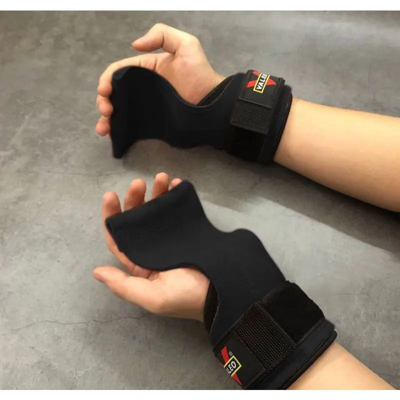 Găng Tay Tập Gym - Dây Kéo Lưng - Strap Da Bò Hỗ Trợ Tập Gym, Deadlift, Lên Xà, Nâng Tạ Valeo 2