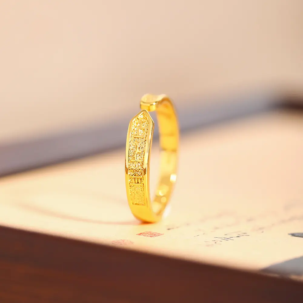 Open Index Finger Ring with Sign Design for Women