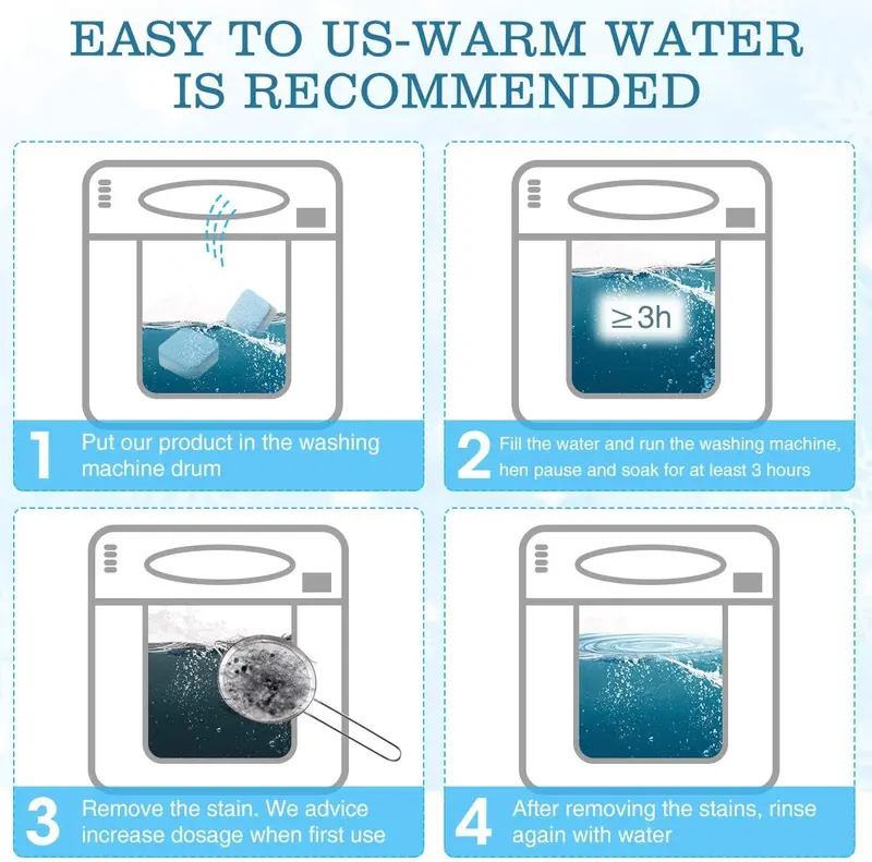 Pembersih Mesin Cuci Laundry Secara Otomatis Dengan Bentuk Tablet Detergen Deep Cleaner Washing Membersihkan Tabung Machine Dari Kotoran Membandel Ampuh Aman Hilangkan Kerak Jamur dan Anti Bakter 5