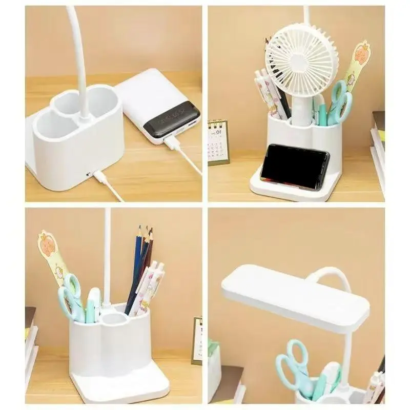Rechargeable Desk Lamp, Desk Light with Pen Holder, Dimmable LED Desk Lamp for Home Office Study Room 5