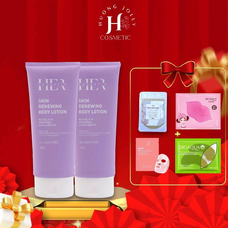  Combo 2 Kem Body Dưỡng Trắng Dưỡng Ẩm Da Ban Đêm HERCOSMETIC TREATMENT RETINOL   2 Tuýp 400gr  