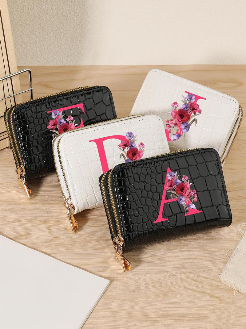 Product Introduction of Fashionable Letter Pattern Short Wallet, Minimalist Zipper Coin Purse, High Quality Credit Card Storage Bag, Multi-functional Women's Wallet Card Bag 3