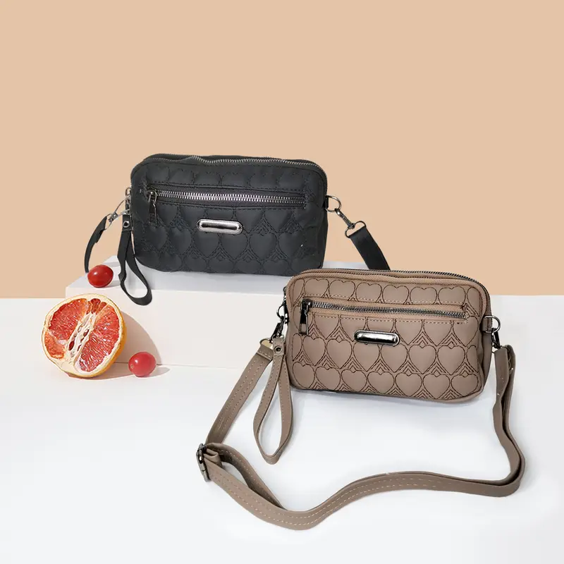 Tas selempang wanita sling bag mini tas korea kecil tas wanita kulit sintetis mini bag hitam 1