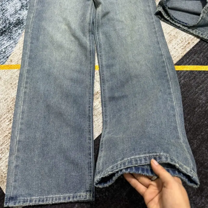 HAP (S-2XL) Quần jeans suông màu xanh lạ chất jeans mềm có 2 chiều dài 95cm và 103cm mã P3242 | BigBuy360 - bigbuy360.vn