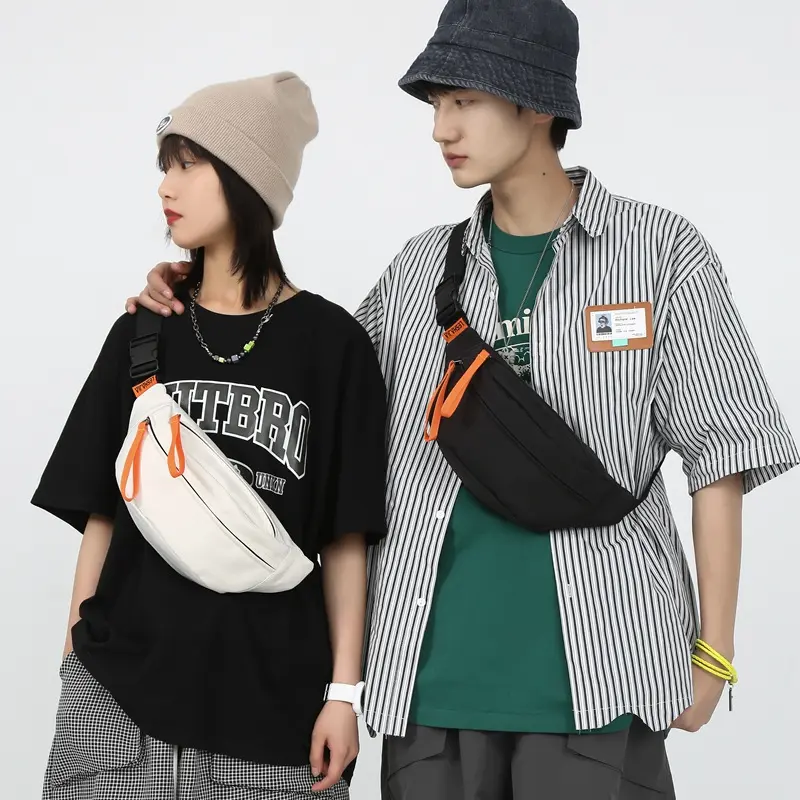 Tas Pinggang Tas Dada Diagonal Mode Tas Pinggang Olahraga Wanita 2025 Tas Selempang Pria Tas Pinggang Canvas 3