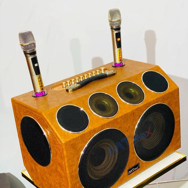 Loa Xách Tay Karaoke Bọc Da Cao Cấp MTMAX Y5 Pro Hệ Thống Bass Đôi 20, 8 Đường Tiếng Mạnh Mẽ, Tặng Kèm 2 Micro Không Dây Bắt Sóng Xa, Chống Hú, Karaoke Giải Trí Đa Năng 5
