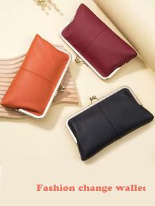 Women's Fashionable Plain Color Clutch Bag, Casual Versatile Long Wallet, Trendy All-match Clutch Bag for Daily Use