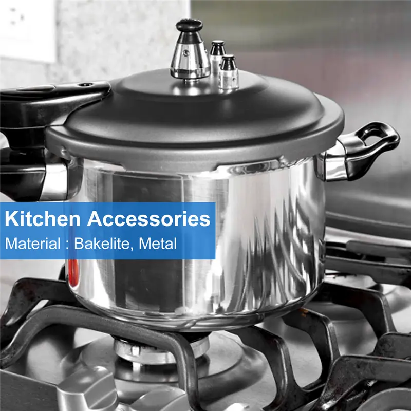 Tay Cầm Bakelite Màu Đen Và Bạc Cho Gia Đình, Chảo Chiên, Chảo, Dụng Cụ Nấu Ăn 6