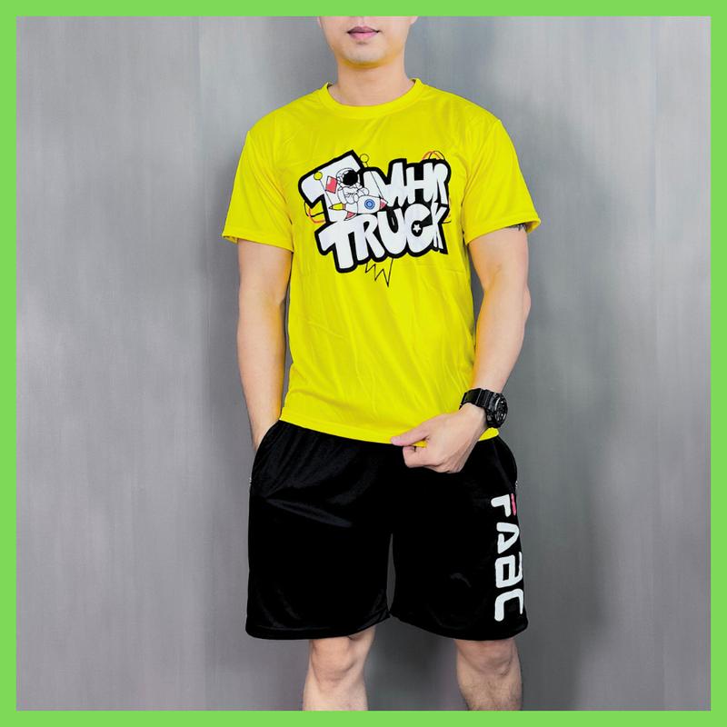 Bộ quần thể thao thun hè SIZE 33 -> 120kg in 2D BA LỖ ĐEN chất liệu thun lạnh co dãn 4 chiều thoáng mát bền đẹp không bai xù 3