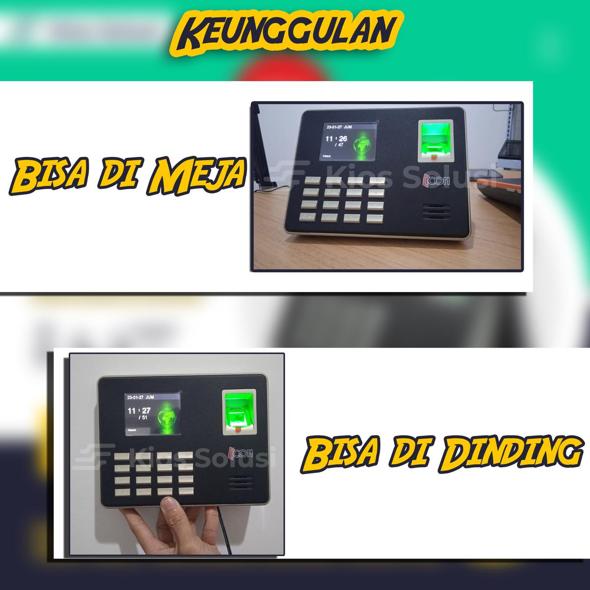 Jual Mesin Absensi ICON 800 Mesin Absen Sidik Jari dan PIN | Bahasa ...