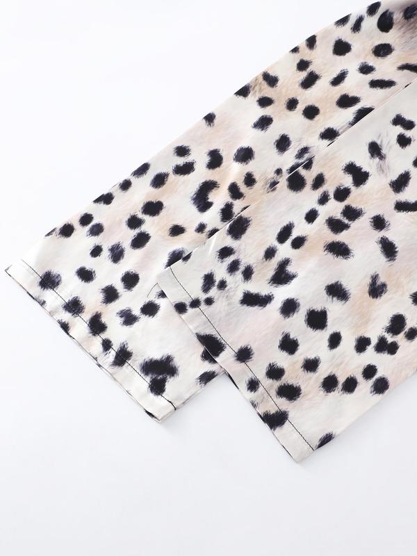 Women's Leopard Print Cami Top & Shorts & Pants Pyjama Set, Camisole & Shorts & Pants, Women's Sleepwear for Summer 2