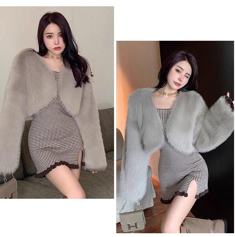 Product Introduction of Autumn and Winter New Imitation Fox Fur Young Furry Coat Fur Short Women's All-Match Top Thickened Winter Womenswear Jackets Comfort Outerwear Longsleeve Basic Minimalist 12
