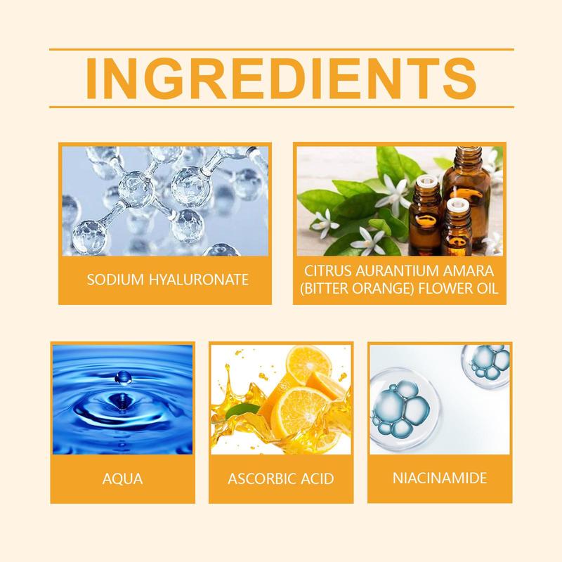 Vitamin C & Turmeric & Collagen Skin Care Kit, 6 Counts/set Facial Cleanser & Toner & Eye Cream & Serum & Face Cream & Mask, Moisturizing Skin Care Kit for Women 5
