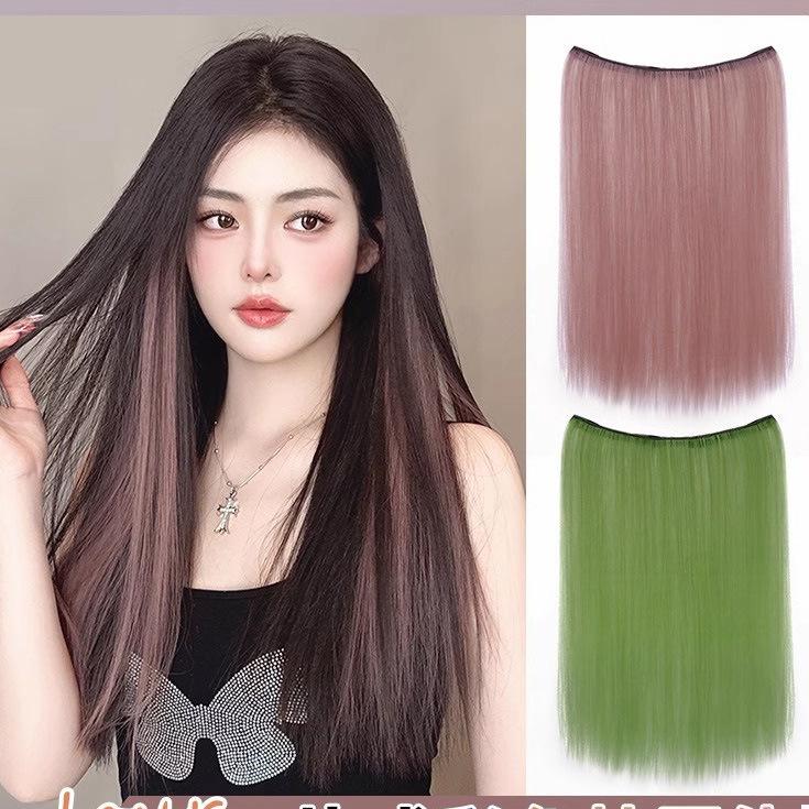  Miếng Dán Thay Thế độ phồng Tóc 50cm Mảnh Tóc Giả Nhẹ Tăng Độ Bồng Bềnh Tóc Dài Tóc Giả Mô Phỏng Vô Hình Liền Mạch Tóc Nối Bồng Bềnh ,Tóc Nối Có Màu light lông vũ 