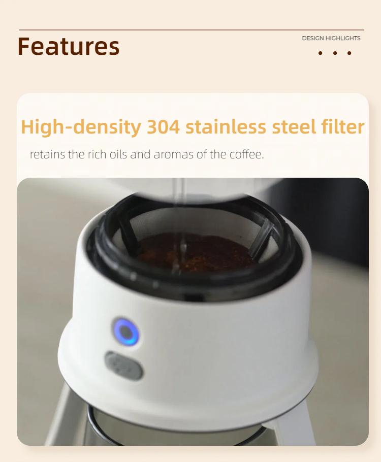Product Introduction of PO: Spin dripper coffee filter hand drip auto machine 13