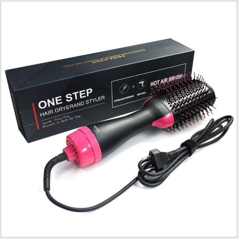 ￼Lược điện One step- Lược uốn cúp kiêm máy sấy khí tạo phồng đa năng 3in1 - Lược chải tóc tròn xoay 360 Máy uốn tóc lượcđiện seemee luo c