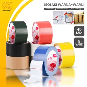 HORICI CLOTH TAPE ukuran 45MMx8Y ISOLASI WARNA WARNI LAKBAN PEREKAT /BAHAN TEBAL JILID LINEN HORICI CLOTH TAPE ukuran 45MMx8Y ISOLASI WARNA WARNI LAKBAN PEREKAT /BAHAN TEBAL JILID LINEN