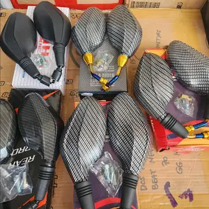 Spion Click Karbon Twotone Thailand Vario Scoopy Beat Nmax PCX Aerox Vixion Jupiter Mio Universal Semua Motor Honda dan Yamaha Accessories Gold