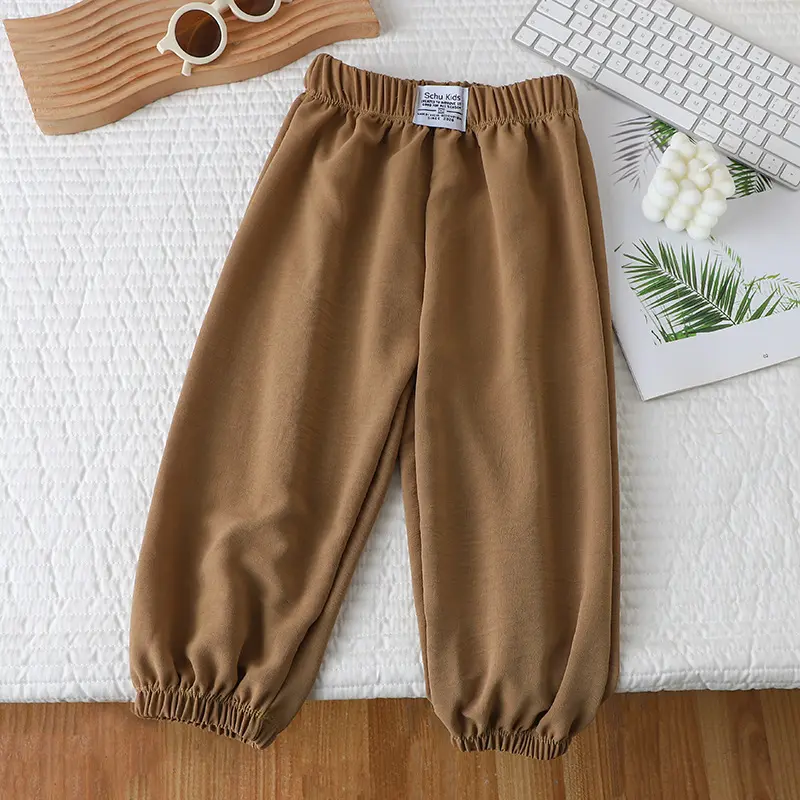 New Trousers Anti Mosquito Pants Summer Children's Trousers Thin Boys Girls' Wide-Leg Pants Baggy Pants Baby outside 2