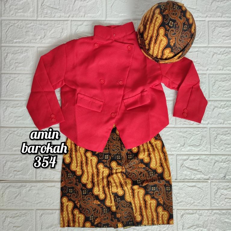Product Introduction of COD!!! Setelan Beskap Anak + Celana Batik / Jarik Instan Coklat + Blangkon Solo (Ukuran Bayi 0 Tahun Sampai SD) #PAKAIAN ADAT JAWA# #TEDAK SITEN# #BISA BAYAR DI TEMPAT# 7