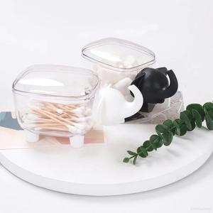 กล่องเก็บไม้จิ้มฟัน ผ้าฝ้าย รูปช้าง กันฝุ่น