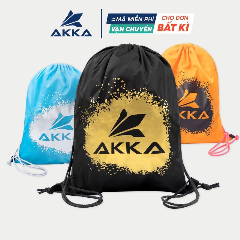Túi Rút Thể Thao AKKA Chính Hãng Chất Liệu Vải Dù Chống Nước Cao Cấp Có Ngăn Khóa Nhỏ Đựng Phụ Kiện - Túi Có 3 Mầu Cam, Xanh, Đen