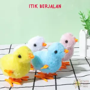 TAIYO Ayam Itik Berjalan Kelinci Burung Model Putar Plush Bayi Animal Hewan Gerak Toys Mainan Anak