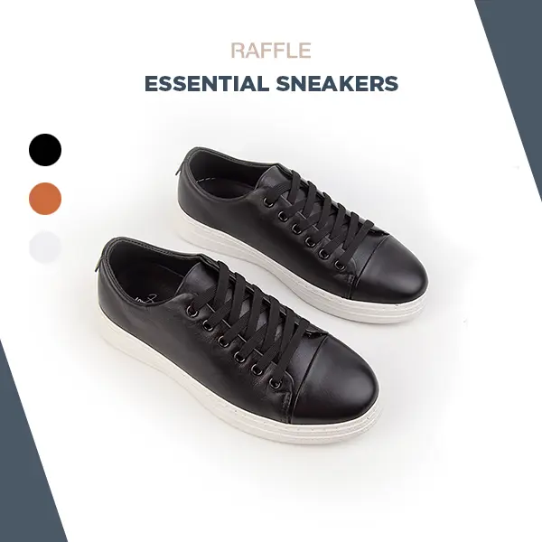 Giày Thể Thao Nam Raffle Esseᵰtial Sneaker - White Phong Cách Đơn Giản, Thanh Lịch
