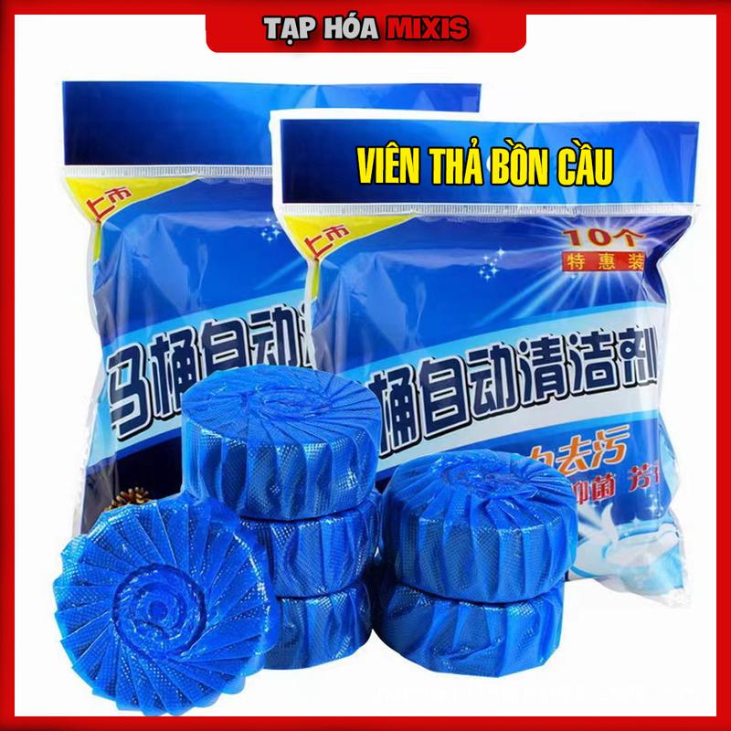 Viên thả bồn cầu nước xanh khử mùi hôi tẩy rửa sạch mảng bám vi khuẩn xả toilet diệt khuẩn vệ sinh vết bám bẩn - GD46