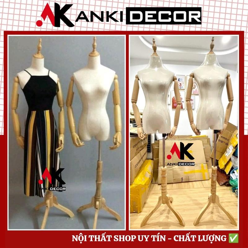 Manocanh nữ có tay gỗ Decor Cửa Hàng | canh nữ có tay, canh nữ nửa người tay gỗ | Anki Decor 1