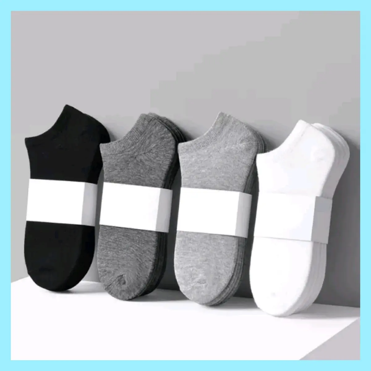 ( Paket 3 Pasang ) KAOS KAKI PENDEK SEMATA KAKI TEBAL LEMBUT PRIA WANITA DEWASA /REMAJA NYAMAN DI KENAKAN Panjang semata kaki Hitam Putih Abu