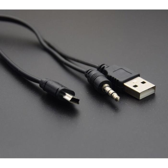 Jual Kabel Splitter Mini USB / Micro Usb ke USB + AUX 3.5mm Audio Cable ...