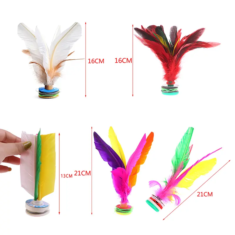 Đá Cầu Trung Quốc, Giải Trí Thể Dục, Bóng Đá, Đá Chân, Lạ Mắt, Nhiều Màu Sắc / Trắng, Lông Ngỗng, Để Tập Thể Dục Thể Chất
