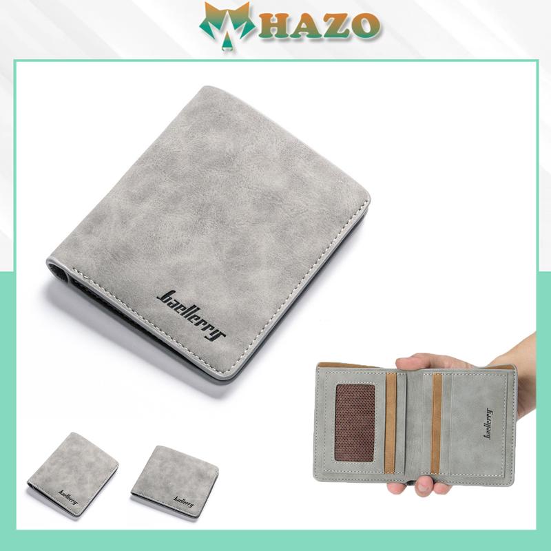 Ví Nam Dáng Đứng và ngang Baellery Chất da mềm bền bỉ nhỏ gọn nhiều ngăn 583 Cao Cấp Cực Đẹp