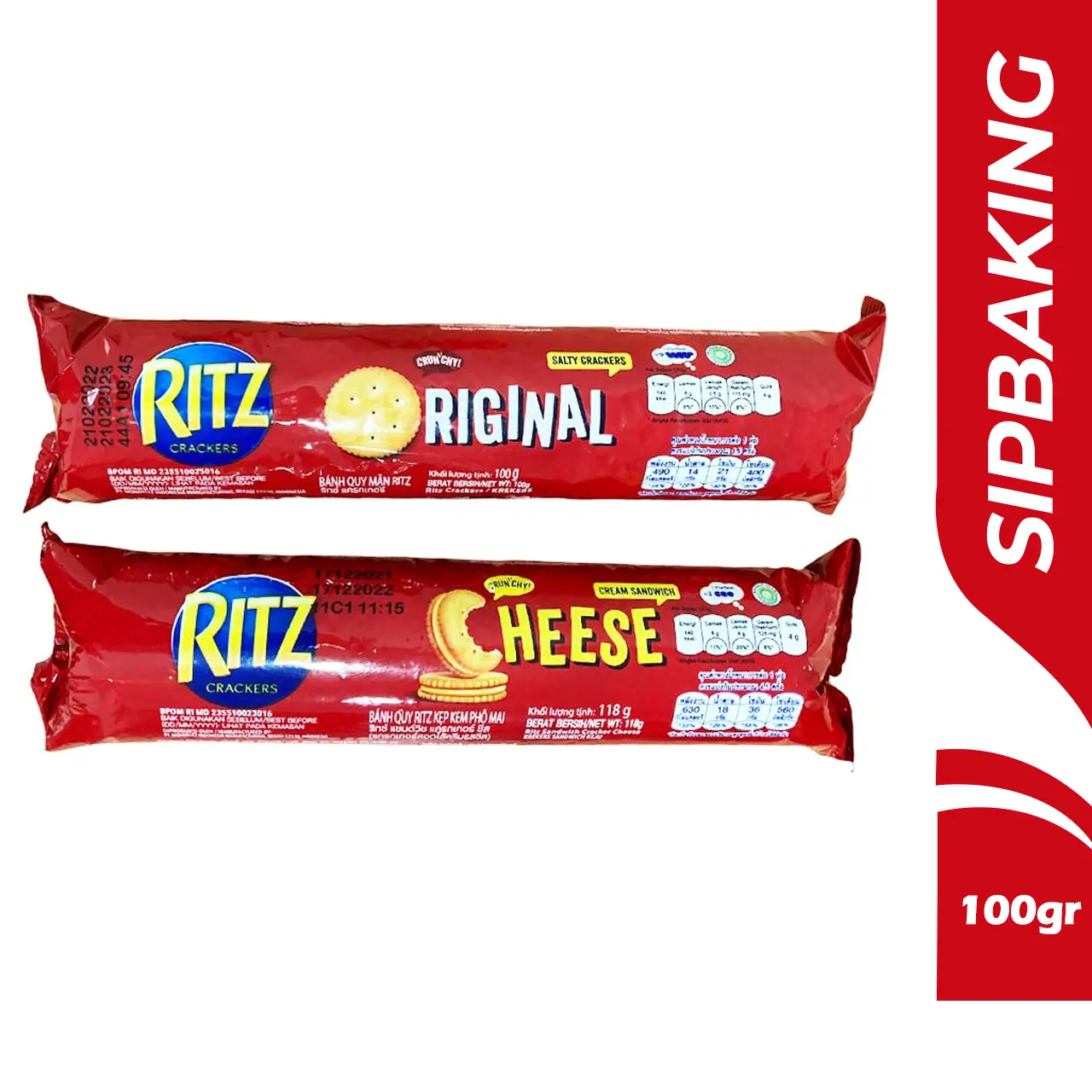 Biskuit Ritz Crackers Original Salty Sandwich Keju Regular