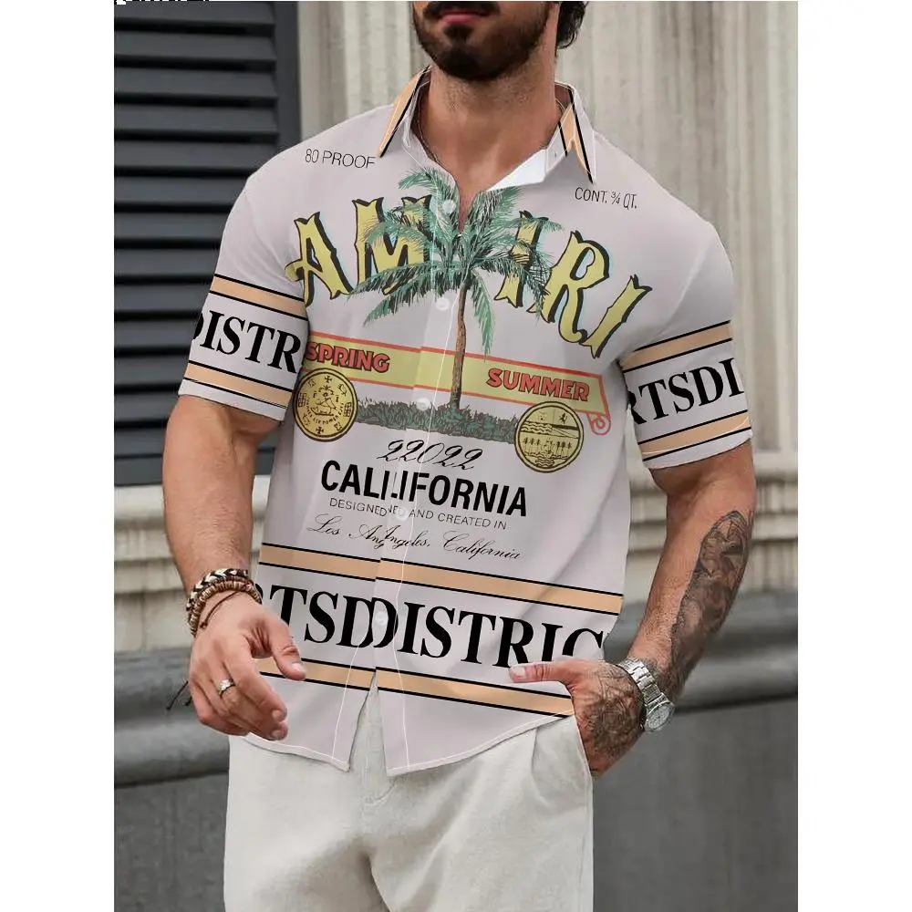 New AMIRI Fashion Men's Clothing Manufacturer Direct Sales Quick Drying Fabric Comfortable Outdoor Sports Men's Clothing Top Versatile Casual