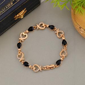 Gelang Tangan Kristal, Rekaan Hati Baroque, Untuk Wanita, dengan Berlian Bertatah, Tiga Dimensi, Bunga Berongga dan Berbentuk Hati, Gelang Batu Permata Vintaj