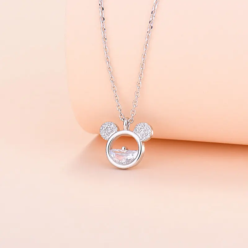 Vòng Cổ Chuột Mickey, Dễ Thương, Thời Trang Cá Tính Nữ, Mặt Dây Chuyền Zircon, Dây Chuyền Xương Đòn, Phong Cách Người Nổi Tiếng Trên Internet, Ngọt Ngào Và Tự Nhiên, Hợp Xu hướng 5