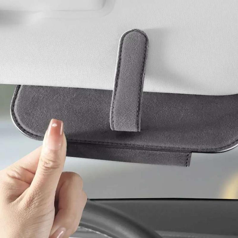 Hộp Đựng Kính Che Nắng, Dụng Cụ Đa Năng Làm Bằng Da Bò, Hộp Đựng Đồ Trên Ô Tô, Chống Mài Mòn, Hộp Sắp Xếp Tấm Che Nắng 2