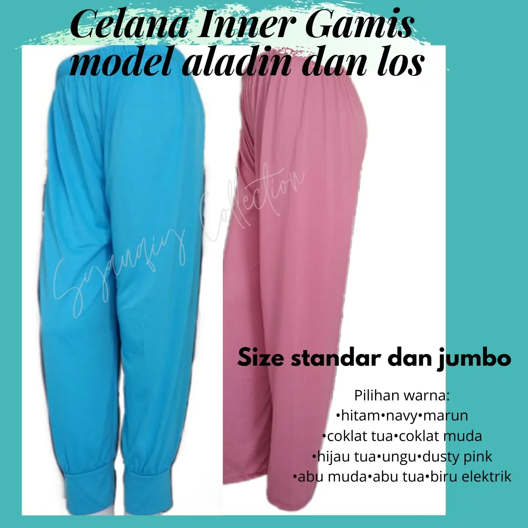 Inner pants Celamis celana dalaman gamis rok Polos
