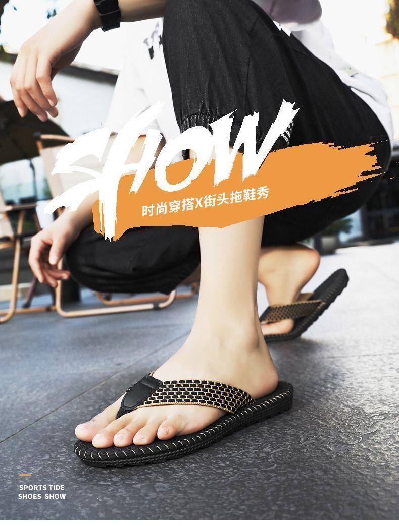 Product Introduction of Dép Xỏ Ngón, Trang Phục Nam, Chống Mài Mòn, Không Trơn Trượt, Khử Mùi, Không Vị, Thích Hợp Cho Các Hoạt Động Mùa Hè, Dép Ins, Dép Đi Biển Hợp Xu hướng, Cao Cấp, Dành Cho Nam Đế Bằng Đồng 4