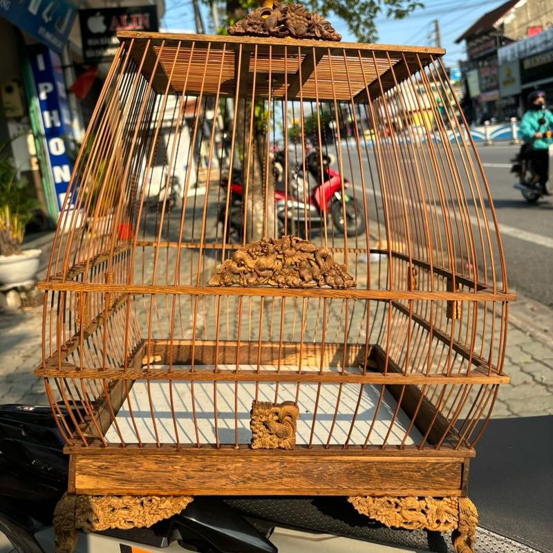 Khung tự ráp - lồng sing chạm chào mào combo đủ phụ kiện nậm móc + 2 cầu thẳng áo cóng nhựa shop lồng chim đôla huế