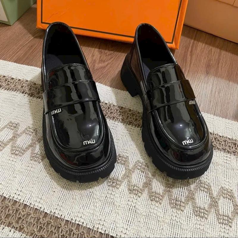 Giày moca nữ miu nhỏ da mềm đế cao 4cm giày đốc nữ da mềm cực xᶖnh