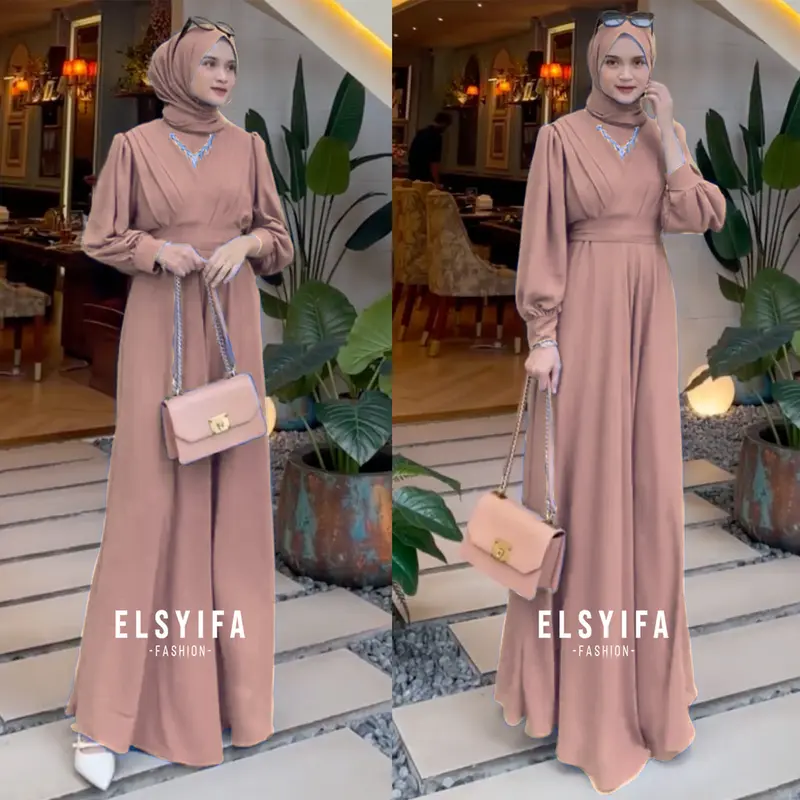 THERESA DRESS ORIGINAL CERUTY BABYDOLL EXCLUSIVE KONDANGAN BRIDESMAID BUSUI BY ELSYIFA 3