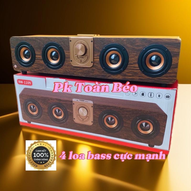 Loa Bluetooth BW1109 4 Loa Bass Căng - Nghe Nhạc Cực Đỉnh - Củ Loa Kem