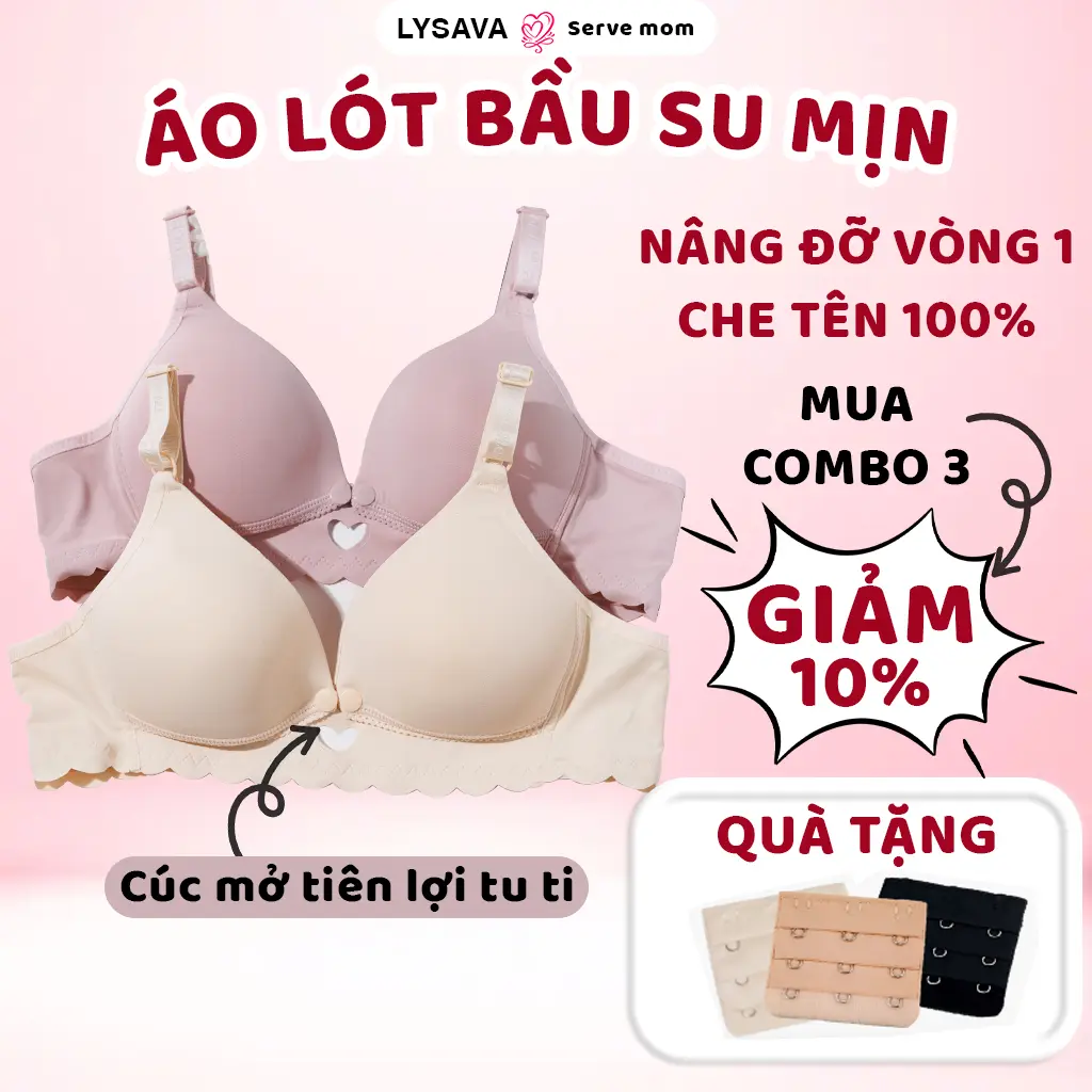 Áo lót bầu cao cấp trước và sau sinh Lysava, áo ngực cho con bú chất su đúc mịn mát và nhẹ nhàng AL7