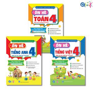 Sách - Combo Ôn Hè Toán, Tiếng Việt Và Tiếng Anh Lớp 4 - Chương Trình Mới - Dành Cho Học Sinh Lớp 4 Lên 5 (3 Cuốn)